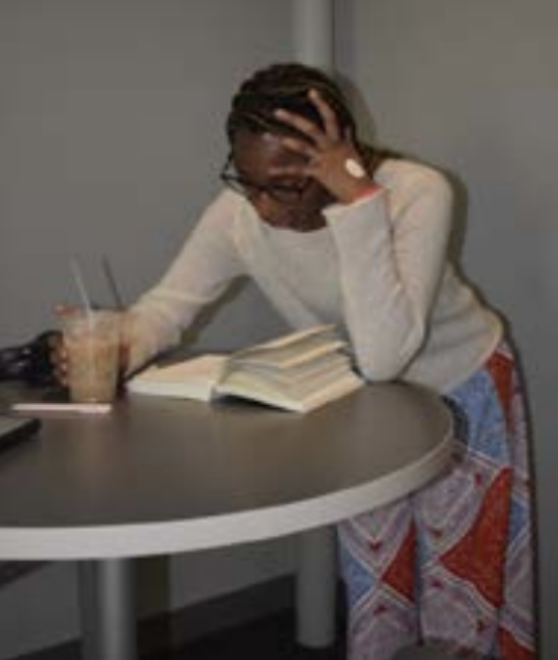 LT Alleyne ‘26 spending her time tackling homework.
