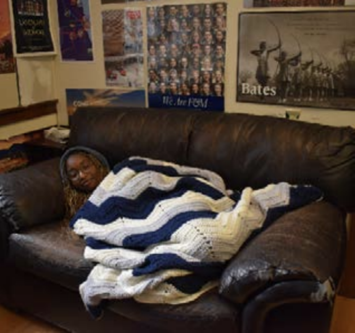 LT Alleyne ‘26 gets cozy during the cold months.